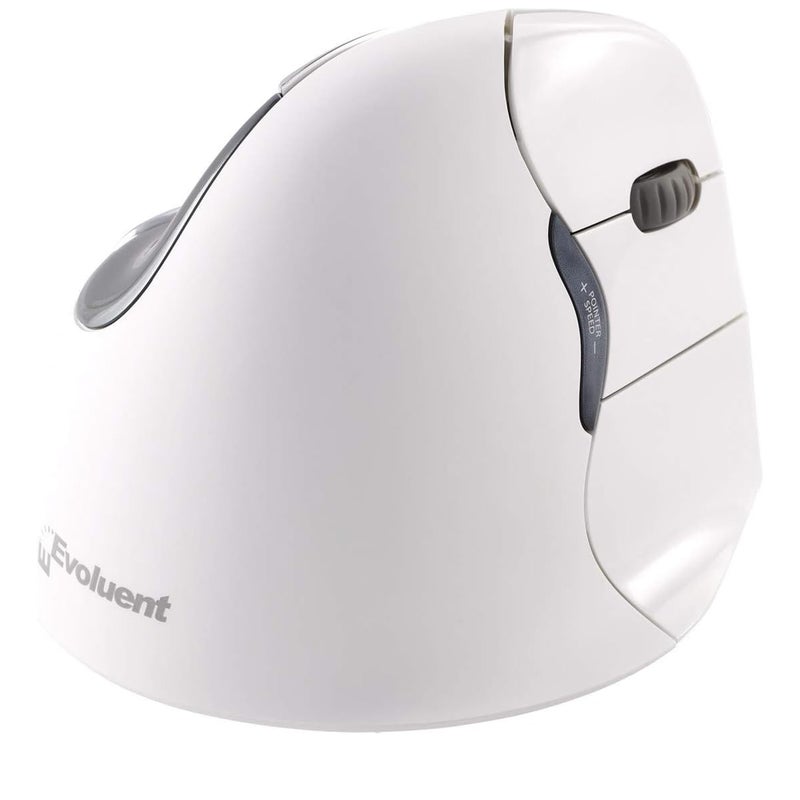 Evoluent â€“ Inventor of The Vertical Mouse â€“ VM4RB Ergonomic Vertical Mouse White Bluetooth for Mac, Right Hand Med to Large, Sculpted for Comfort, Reduces Wrist Strain, 4 Speeds, Plug-N-Play - Image 1